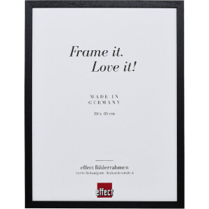 Cadre photo en bois profil 2330 noir 50x50 cm avec verre stratifié