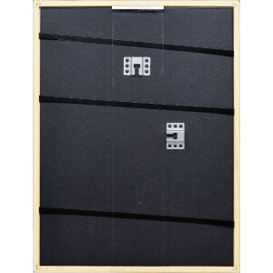 Cadre photo bois profil carré argent 30x30 cm verre artificiel