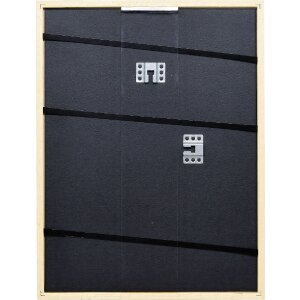 Cadre photo bois naturel 30x45 cm verre artistique