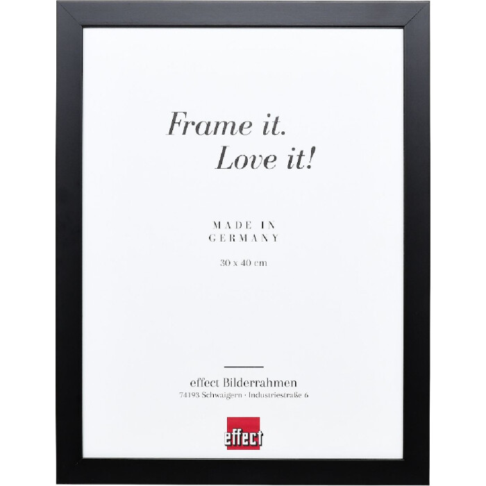 Cadre photo bois profil top pro noir 18x27 cm verre artificiel