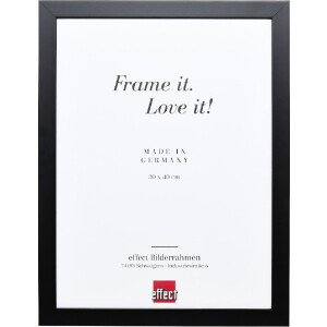 Cadre photo bois profil top pro noir 18x27 cm verre artificiel