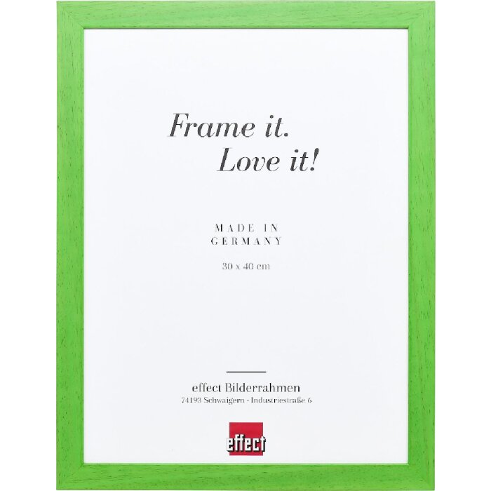 Cadre photo bois vert mer 40x50 cm verre artificiel antireflet