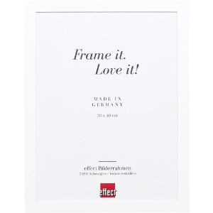 Cadre photo en bois Top Pro blanc 70x70 cm verre artificiel