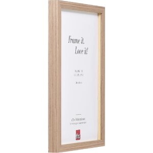 Cadre photo en bois noyer 10x15 cm, verre clair, profil 54