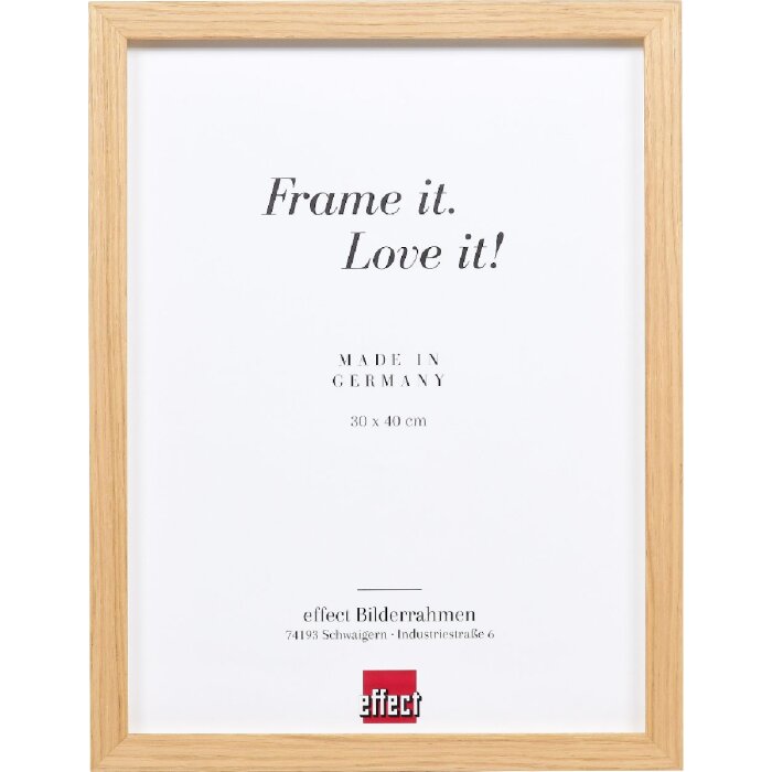 Cadre photo en bois Effect Profil 54 chêne 29,7x42 cm verre clair