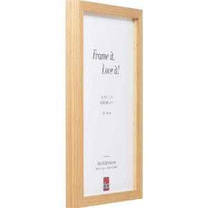 Cadre photo bois chêne profil 54 60x80 cm verre transparent