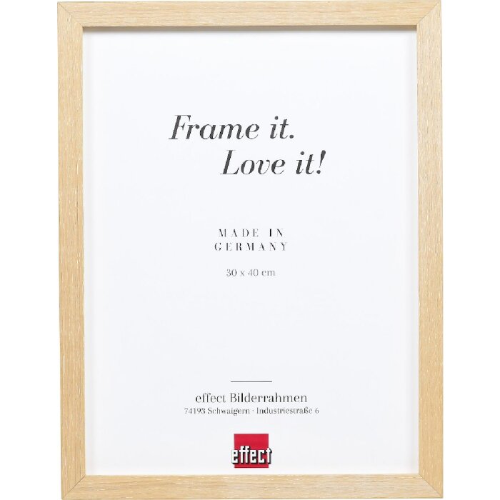 Cadre Photo Bois Massif Chêne Clair 14,8x21 cm Verre Clair