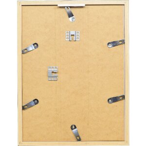 Cadre photo bois profil 58 noir 15x20 cm verre clair avec languette d’espacement