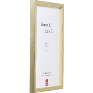 Cadre photo en bois effet profil 58 antiksilber 18x24 cm avec verre transparent et languette d’espacement