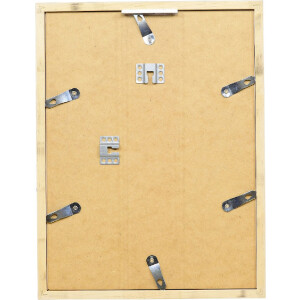 Cadre photo bois effet argent 20x28 cm verre clair avec languette despacement