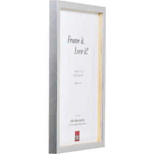 Cadre photo Profil 58 argenté 30x45 cm verre transparent et rainure despace