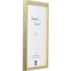 Cadre photo bois profil 58 antik argent 30x45 cm verre clair et languette décart