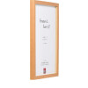 Cadre photo bois Profil 58 brun clair 40x40 cm verre transparent avec rainure d’espacement