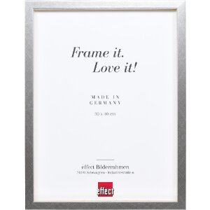 Cadre photo bois profil 58 argent 40x60 cm verre clair et...