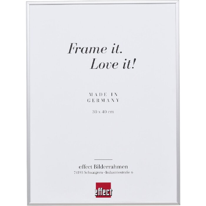 Cadre miroir argent Quadro, 70 x 100 cm – Installation facile sans outil