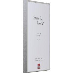 Miroir Quadro Argent Brossé 70x100 cm - Fixation Sans Outil