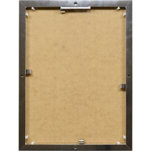 Miroir Quadro Argent Brossé 70x100 cm - Fixation Sans Outil