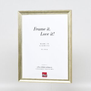 Miroir mural cadre bois profil 41, antique argent, 18x27 cm