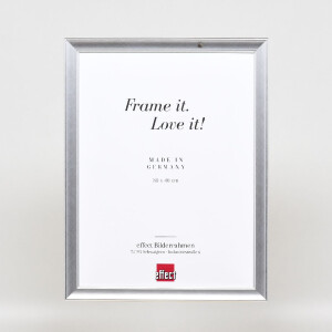 Miroir mural bois profil 41 argent 70x100 cm