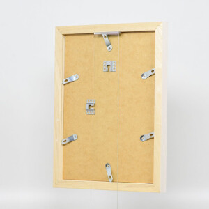 Miroir mural profil 52 blanc 30x40 cm - bois massif visible