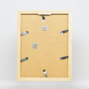 Miroir mural profil 52 blanc 30x40 cm - bois massif visible