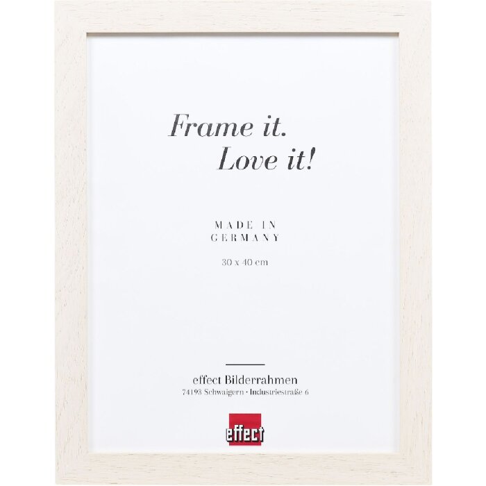 Cadre photo Effect Wandspiegel Profil 52 blanc 29,7x42 cm en bois massif