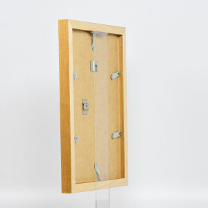 Miroir mural profil 52 chêne 40x40 cm - bois massif naturel