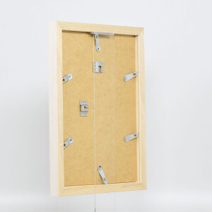 Miroir mural profil 52 blanc 40x60 cm - bois massif design moderne