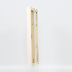 Miroir mural profil 52 blanc 40x60 cm - bois massif design moderne