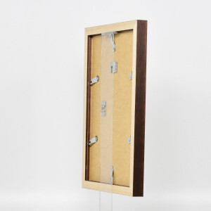 Miroir mural profilé wenge 50x70 cm - effet bois massif