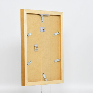 Miroir mural en bois de chêne profil 52 cm - effet premium