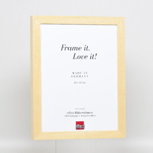 Miroir mural profil 55 nature 18x24 cm - bois brut personnalisable