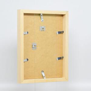 Miroir mural en bois naturel profil 55 - 20x20 cm