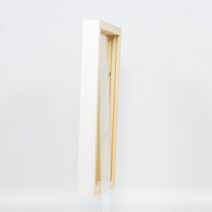 Cadre photo effet miroir Wandspiegel Profil 55 blanc 29,7x42 cm