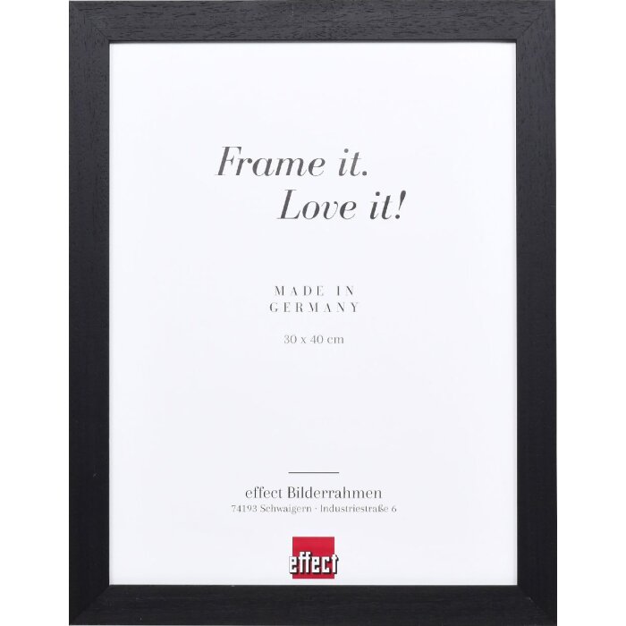 Cadre photo mur avec miroir profil 55 noir 42x59,4 cm