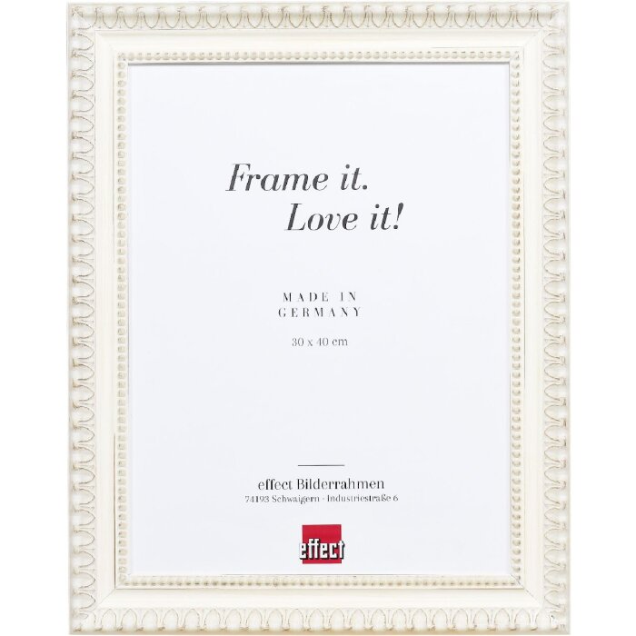 Miroir cadre bois profil 56 blanc 50x70 cm