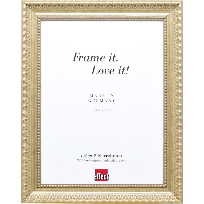 Miroir cadre bois baroque antique argent 50x70 cm