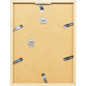 Cadre Miroir Bois Massif Profil Argent 40x60 cm