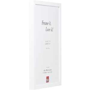 Miroir cadre bois profil 58 blanc 70x100 cm