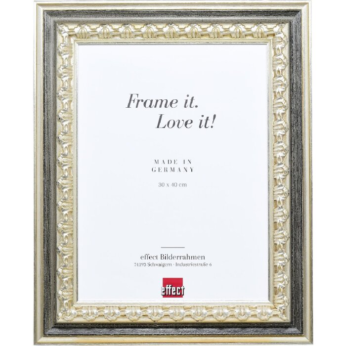 Miroir mural baroque argent 20x20 cm - profil 80