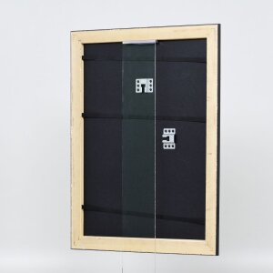 Effect miroir mural profilé bois 94 noir 42x59,4 cm miroir