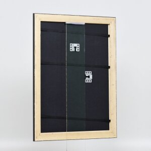 Effect miroir mural profilé bois 94 noir 42x59,4 cm miroir