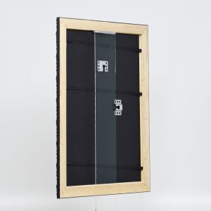 Effect miroir mural profilé bois 94 noir 42x59,4 cm miroir