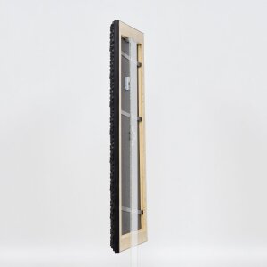 Effect miroir mural profilé bois 94 noir 42x59,4 cm miroir