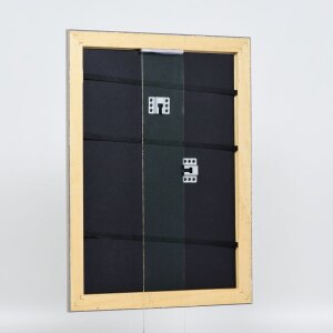 Effect miroir mural profilé bois 94 argent 59,4x84,1 cm miroir