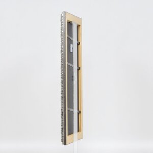 Effect miroir mural profilé bois 94 argent 59,4x84,1 cm miroir