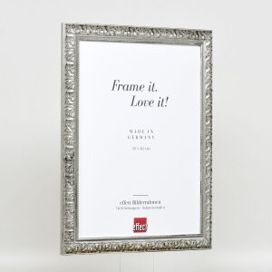 Effect miroir mural profilé bois 94 argent 59,4x84,1 cm miroir