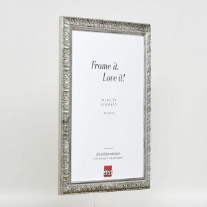 Effect miroir mural profilé bois 94 argent 59,4x84,1 cm miroir