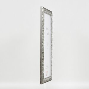 Effect miroir mural profilé bois 94 argent 59,4x84,1 cm miroir