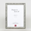 Effect miroir mural profilé bois 94 argent 59,4x84,1 cm miroir